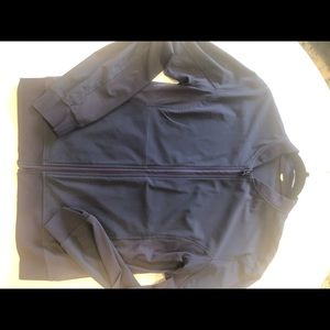 Lululemon blue/purple mesh paneled bomber jacket